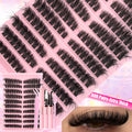 DIY Lash Extension Kit Clusters  Eyelashes Kit 9-16mm with Bond and Seal Wispy