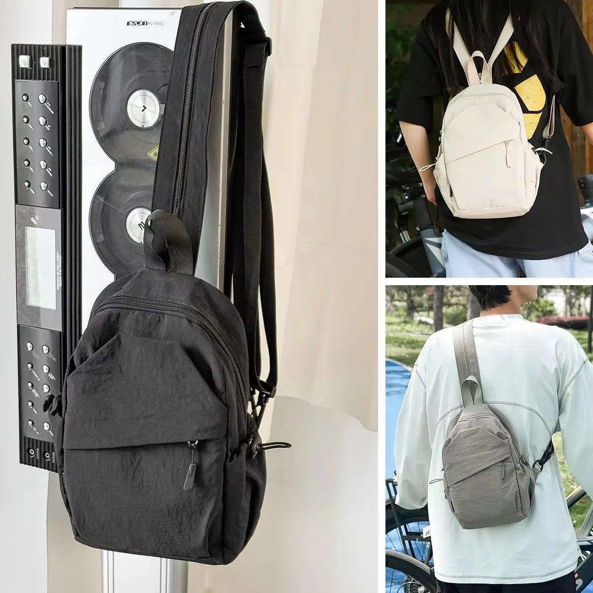 Crossbody Bag Men's Single Shoulder Small Backpack