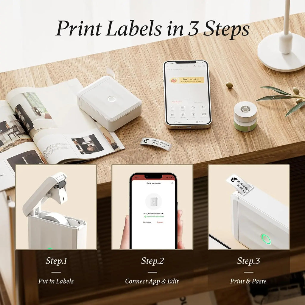 Printer Self-adhesive Labels Printer Sticker Label Bluetooth Wireless