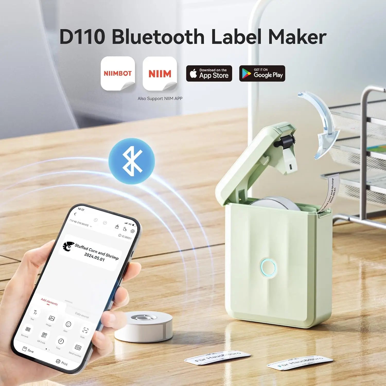 Printer Self-adhesive Labels Printer Sticker Label Bluetooth Wireless