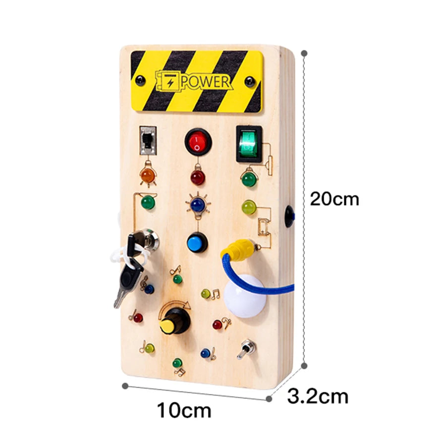 Montessori Busy Toys Wooden With LED Light