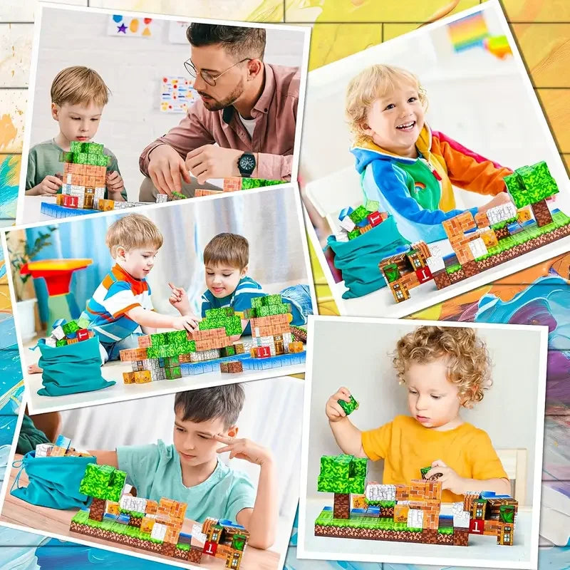 Magnetic Building Block Toy Mine World