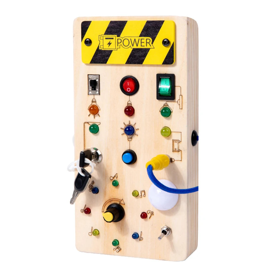 Montessori Busy Toys Wooden With LED Light