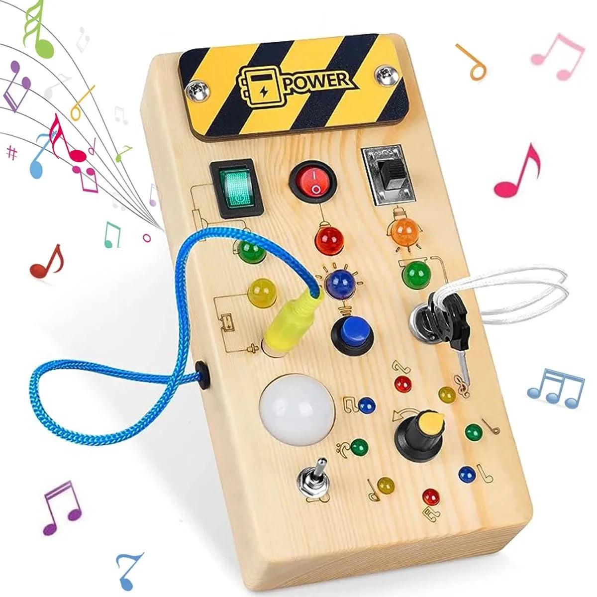 Montessori Busy Toys Wooden With LED Light
