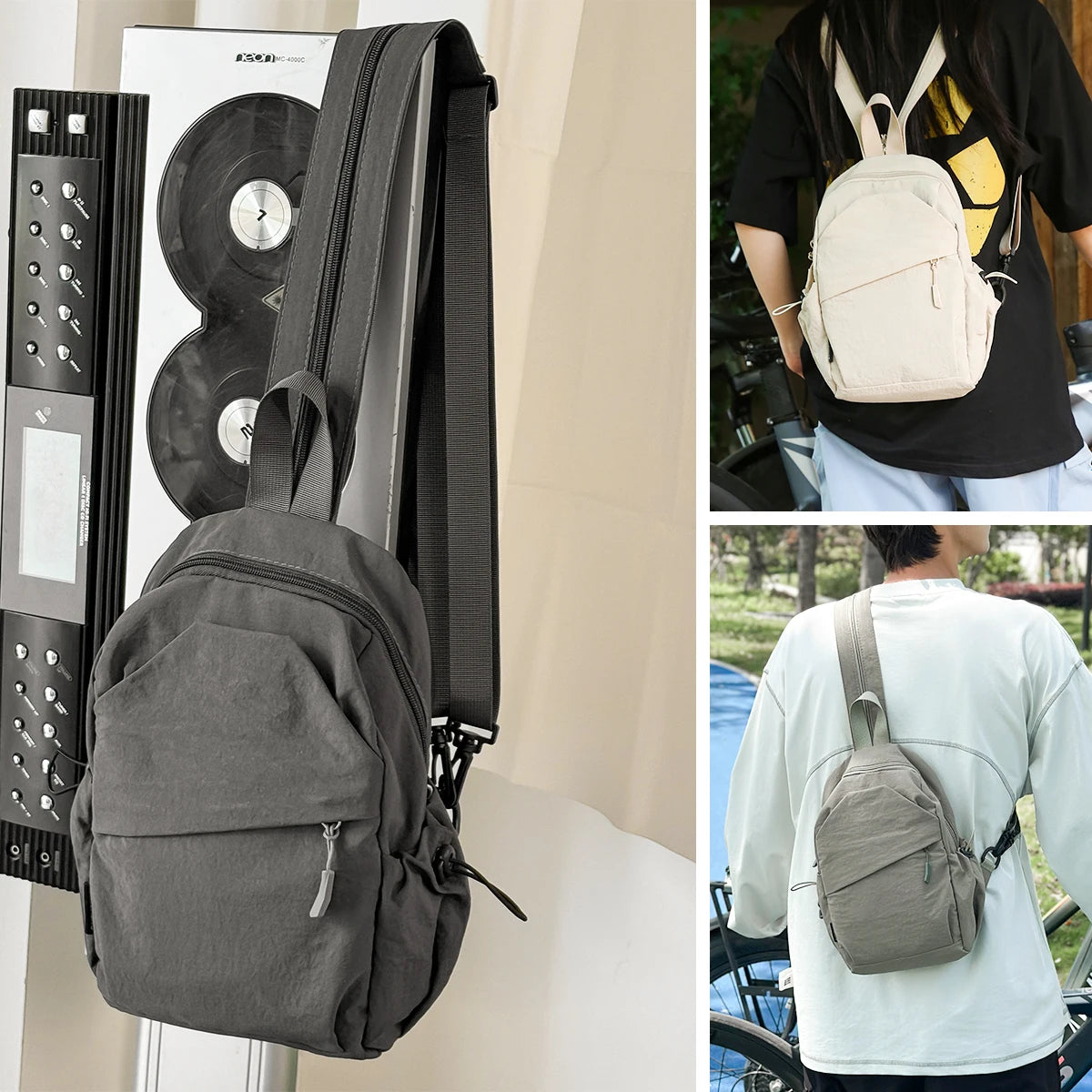 Crossbody Bag Men's Single Shoulder Small Backpack