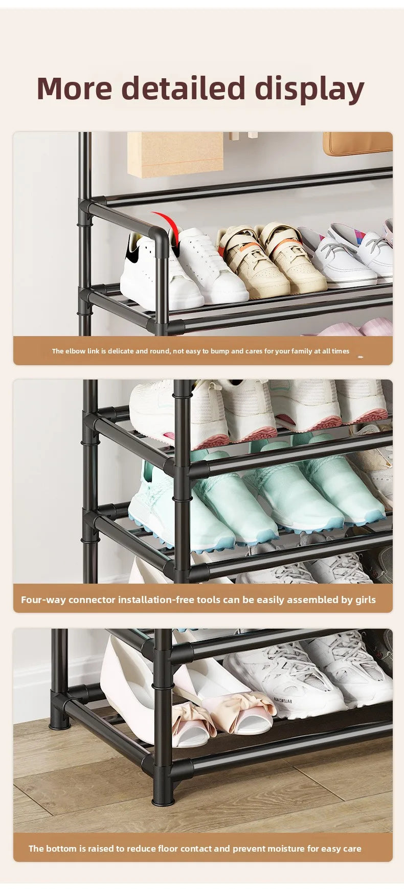 Mounted Shoe Hat Rack