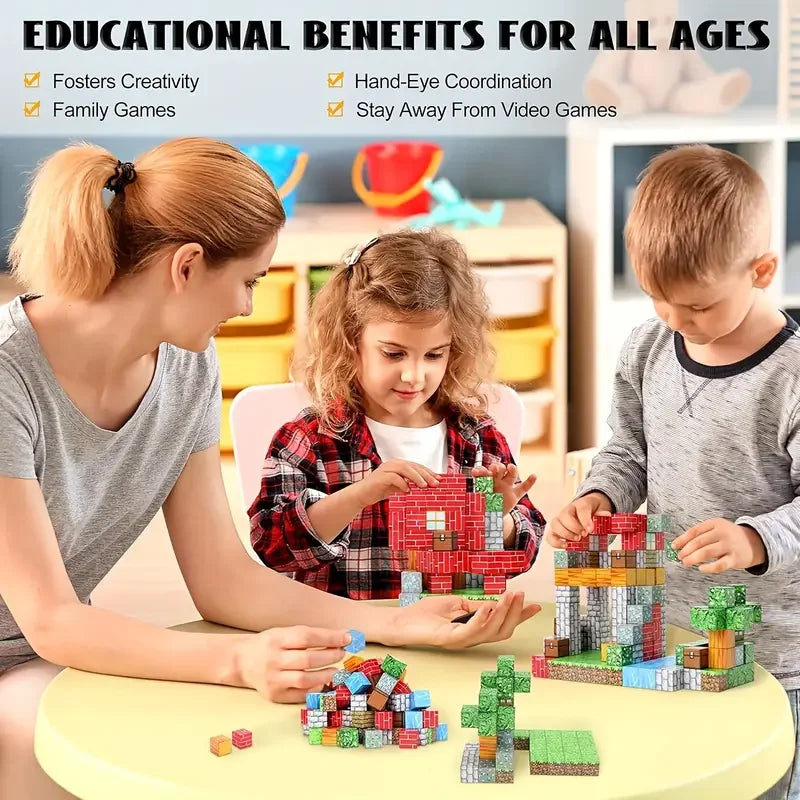 Magnetic Building Block Toy Mine World