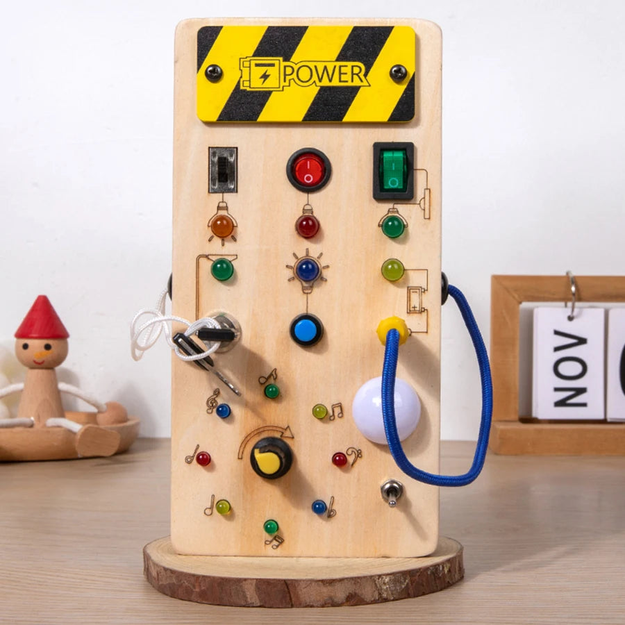 Montessori Busy Toys Wooden With LED Light
