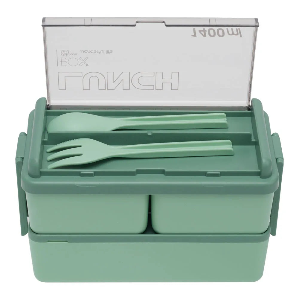 Plastic Lunch Box with Cutlery