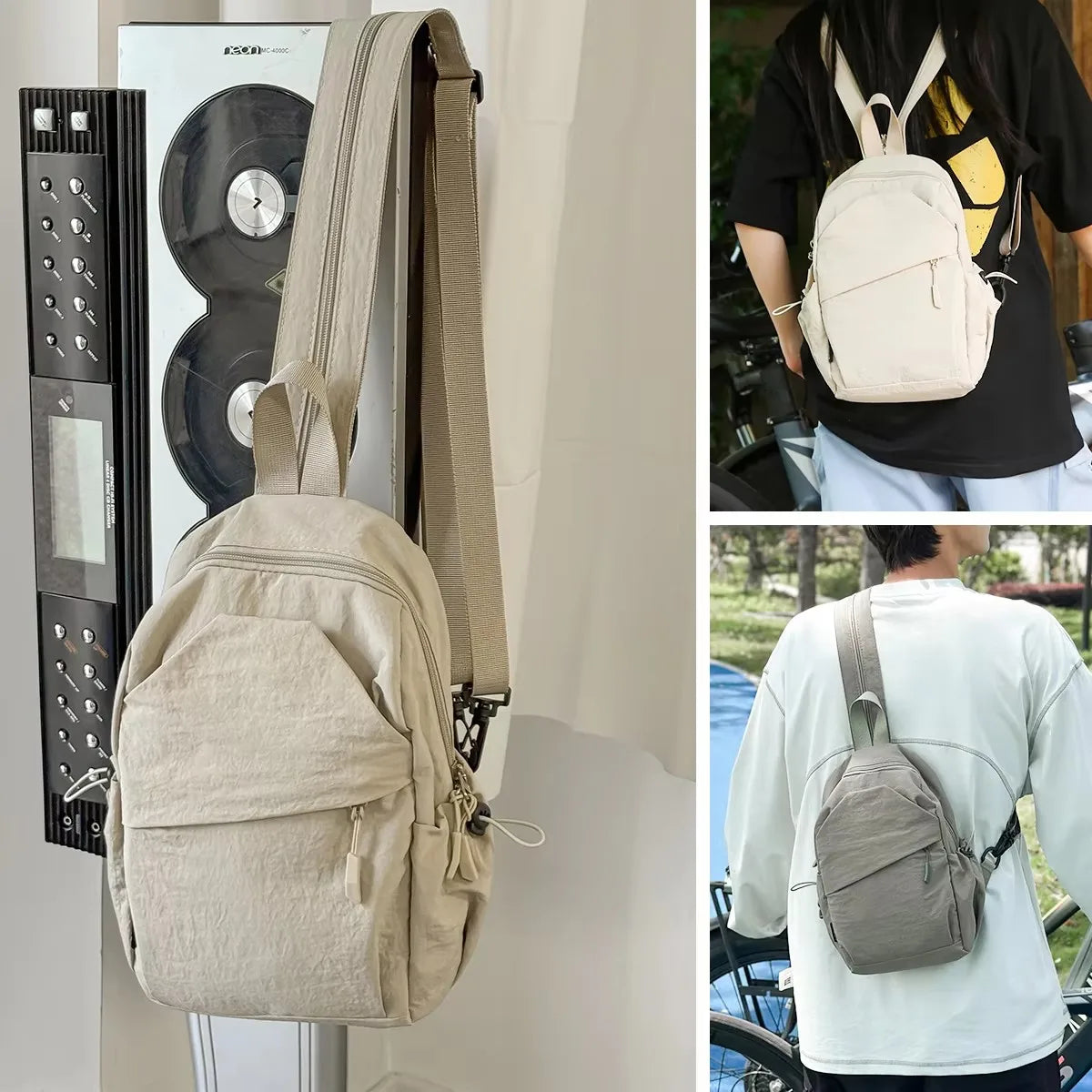 Crossbody Bag Men's Single Shoulder Small Backpack