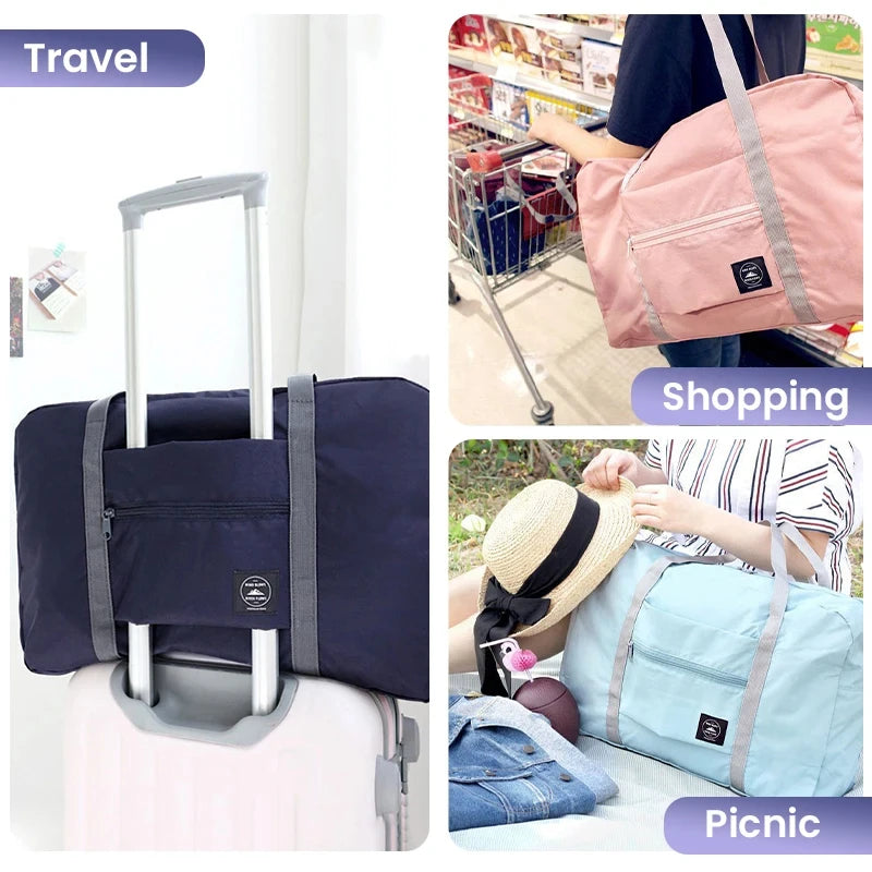 Foldable Travel Duffel Bag for Airlines Carry on Bag for Women and Girls