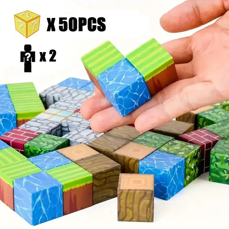Magnetic Building Block Toy Mine World