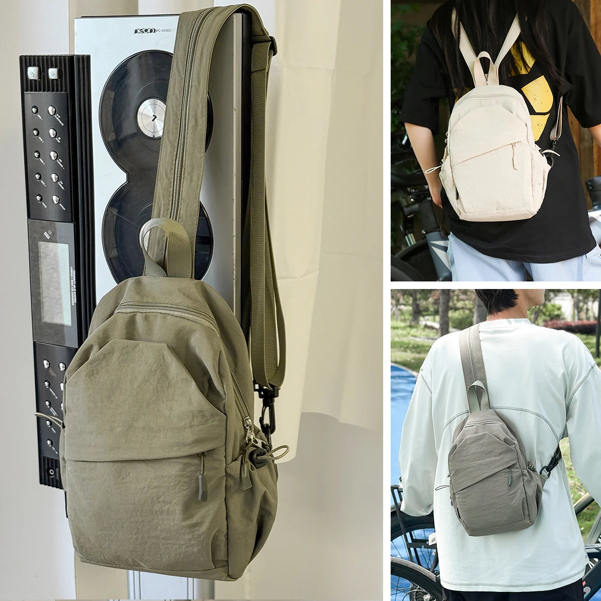 Crossbody Bag Men's Single Shoulder Small Backpack