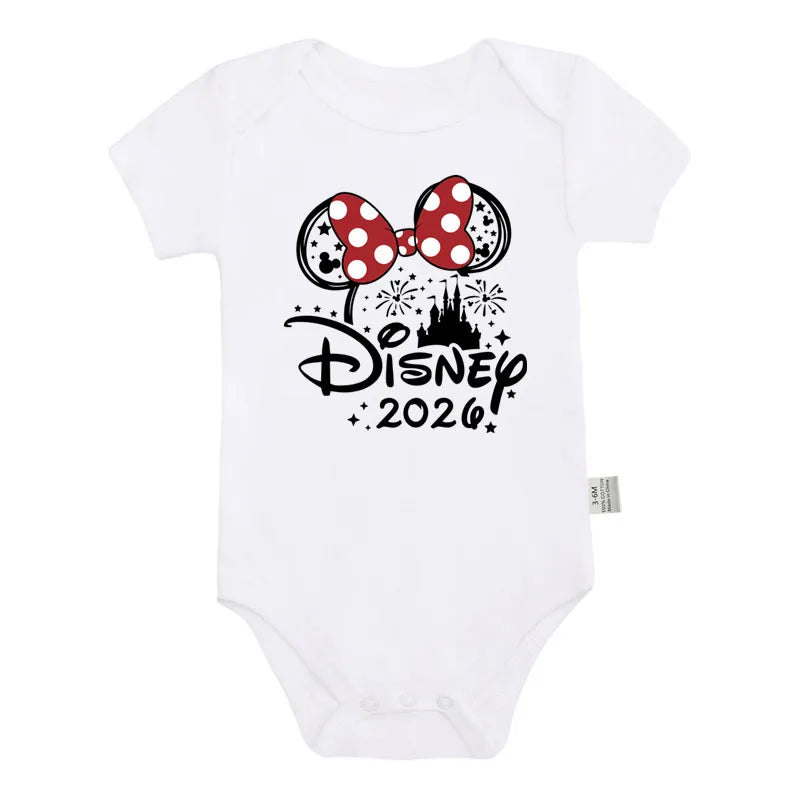2026 Disney Trip Mickey Minnie Mouse Family Matching Shirts Cotton
