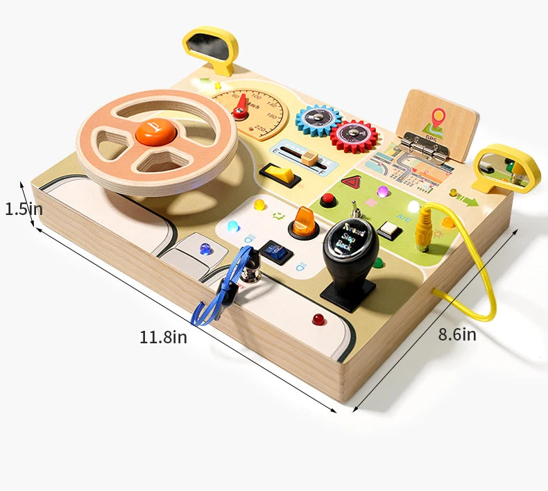 Montessori Busy Toys Wooden With LED Light