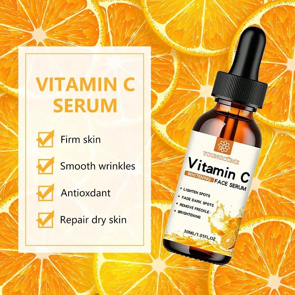 Vitamin C Facial Essence Contains Hyaluronic Acid Dark Spot Remover Moisturizing Repair Anti-aging