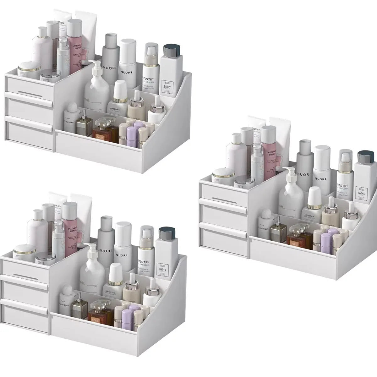 White New Drawer Makeup Storage Box